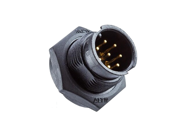 Connector: rond; contact; maat B; mannelijk; PIN: 10; bajonet; 2A Connector: rond; contact; maat B; mannelijk; PIN: 10; bajonet; 2A